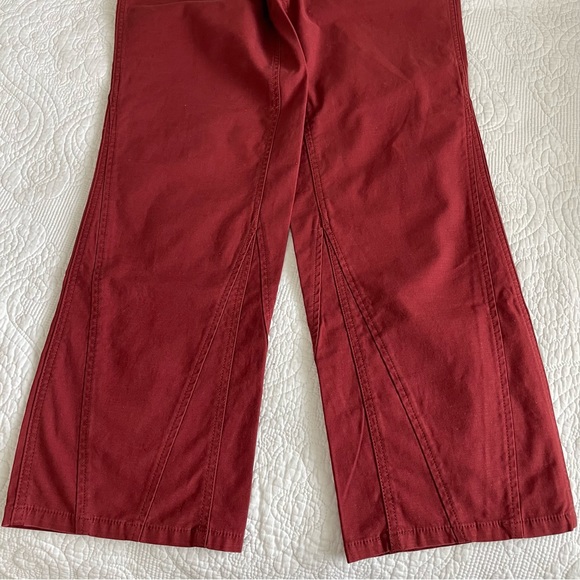 Free People Women’s Voyage Utility High Rise Wide Leg Cargo Pants in Red Size XS - Picture 8 of 16